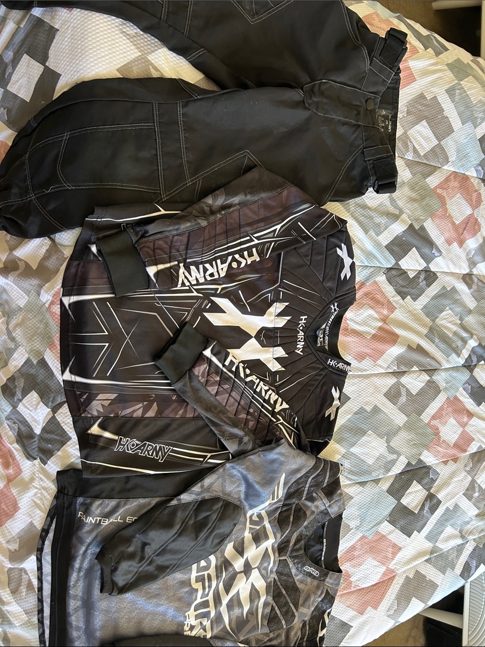 HK Army / Empire / and Valken Black Gray Paintball Jersey Set